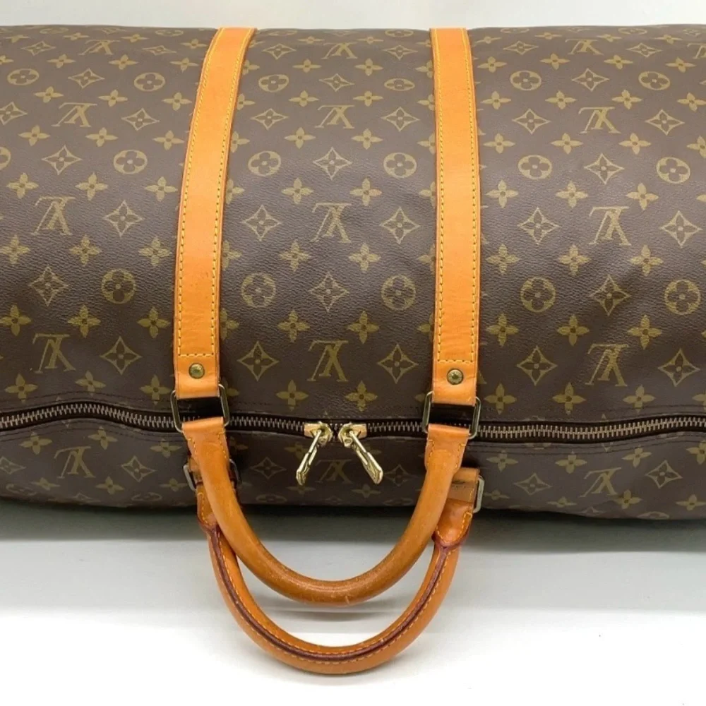 Auth Louis Vuitton Monogram Keepall 60 Boston Bag W/PadLock/Tag